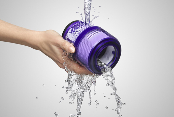 Dyson V12 Detect Slim™ сымсыз шаңсорғыштың сүзгісін қалай жуу керек?